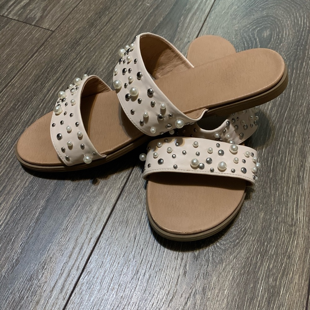 Women’s beaded Lane Bryant slides